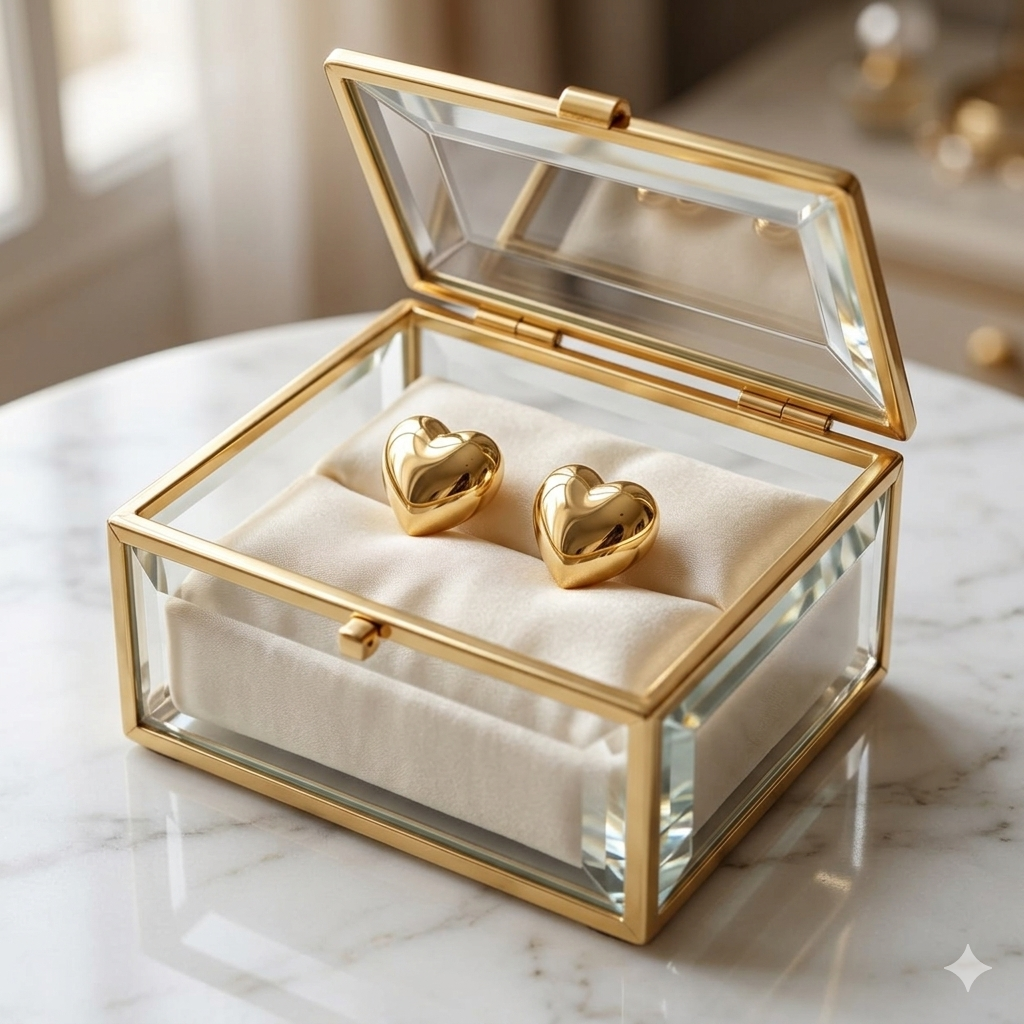 Pendiente Corazón Oro