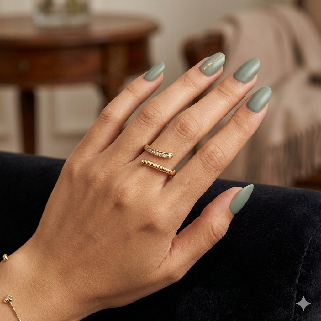 Anillo con Diamantes de Oro Italiano 18k