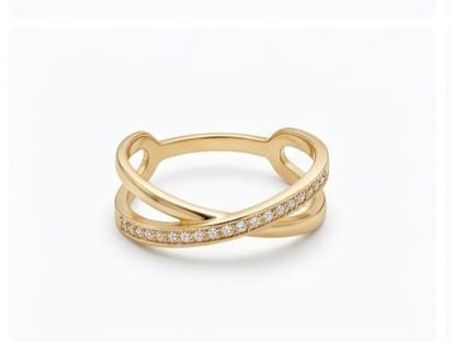 Anillo de Oro Entrelazo Real